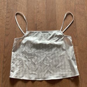 Zara satin cropped top